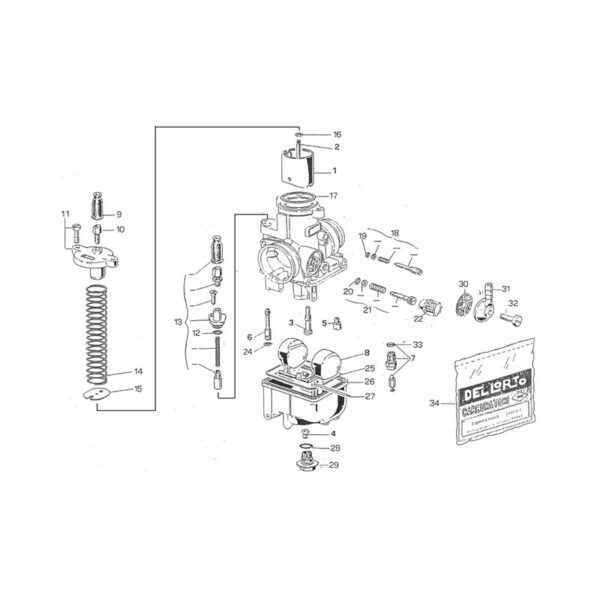 Reserveonderdelen Dell'Orto PHBH 28